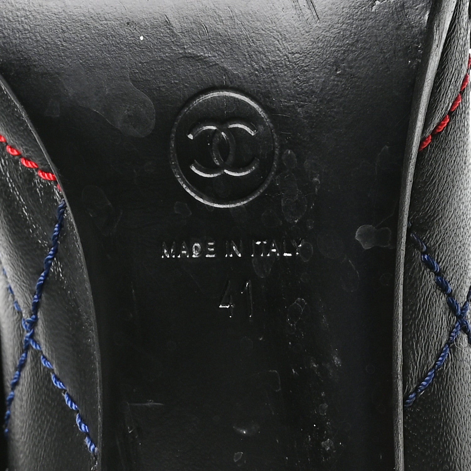 Chanel Lambskin Stitched Logo Fold Over High Boots 41 Black 6 of 7