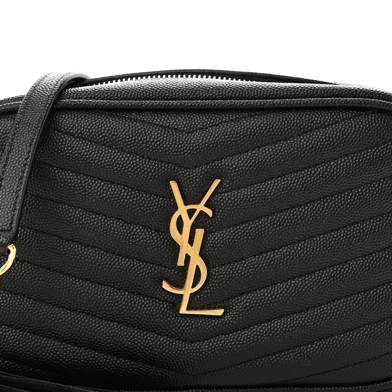 Saint Laurent Grain De Poudre Matelasse Monogram Mini Lou Camera Bag Black 7 of 10