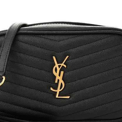 Saint Laurent Grain De Poudre Matelasse Monogram Mini Lou Camera Bag Black 7 of 10