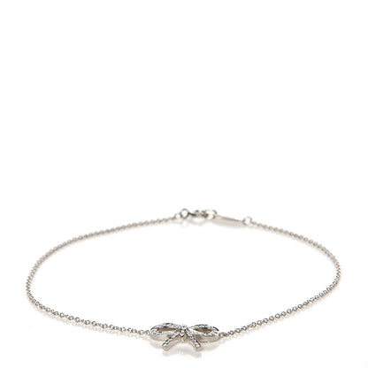 Tiffany Platinum Diamond Bow Bracelet 1 of 5