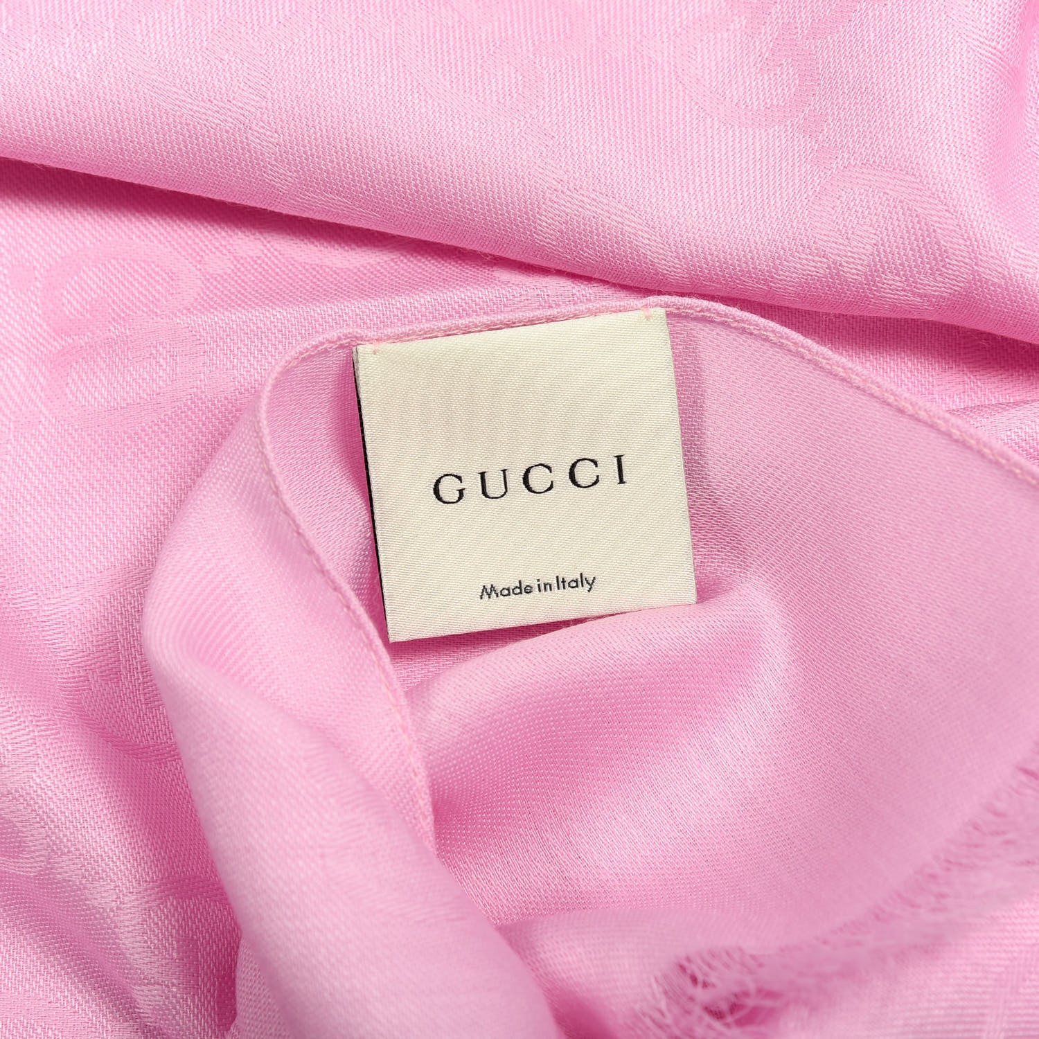 Gucci Wool Silk GG Monogram GGNat Plus Scarf Rose 3 of 3