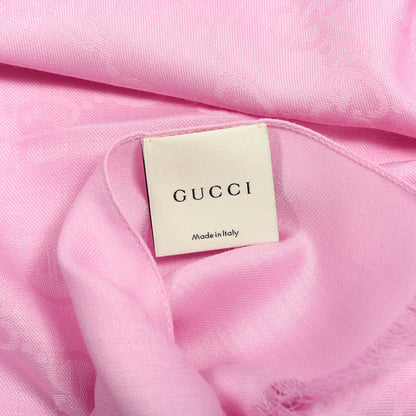 Gucci Wool Silk GG Monogram GGNat Plus Scarf Rose 3 of 3