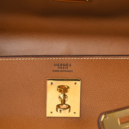 Hermes Courchevel Kelly Retourne 32 Gold 6 of 16