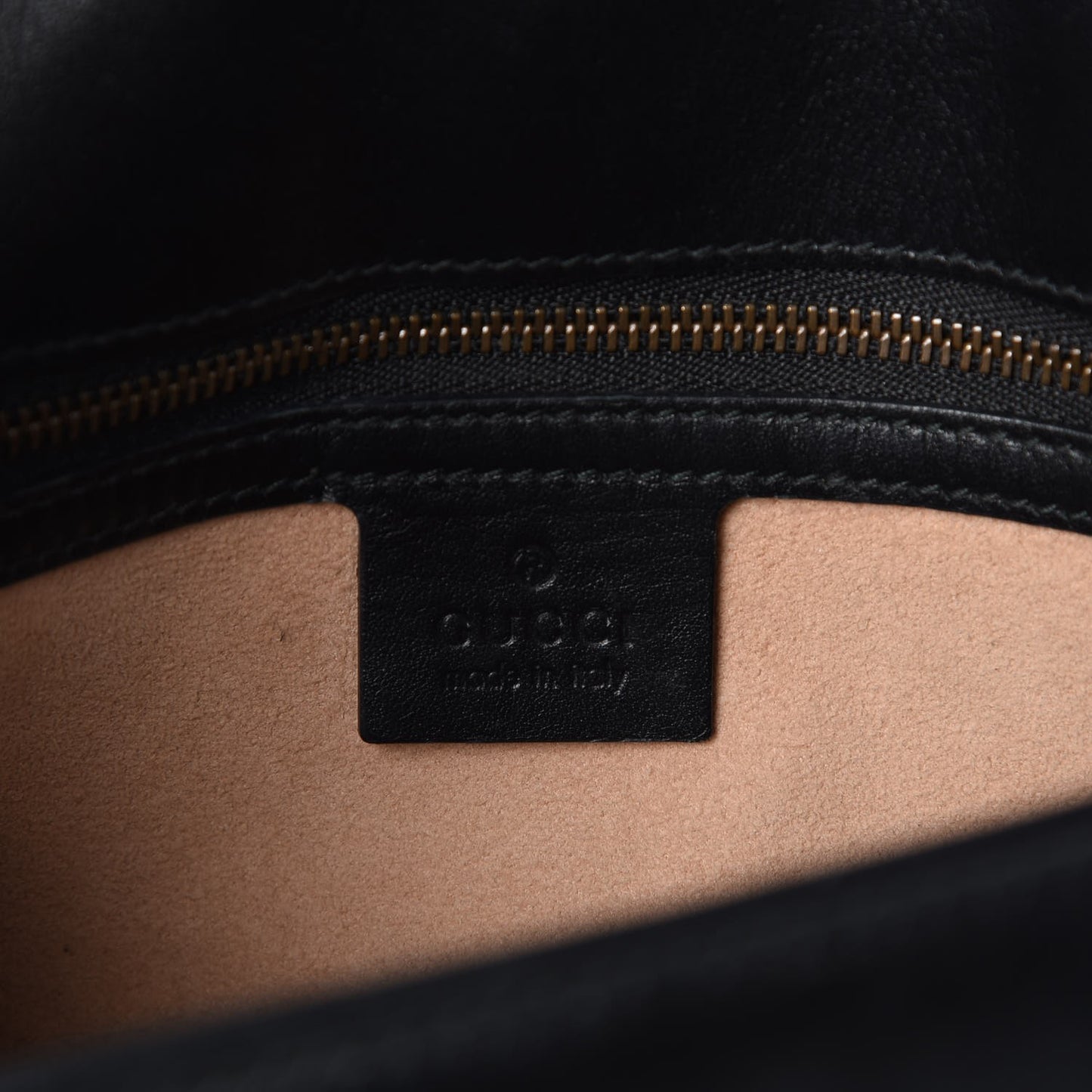 Calfskin Matelasse Small GG Marmont Shoulder Bag Black