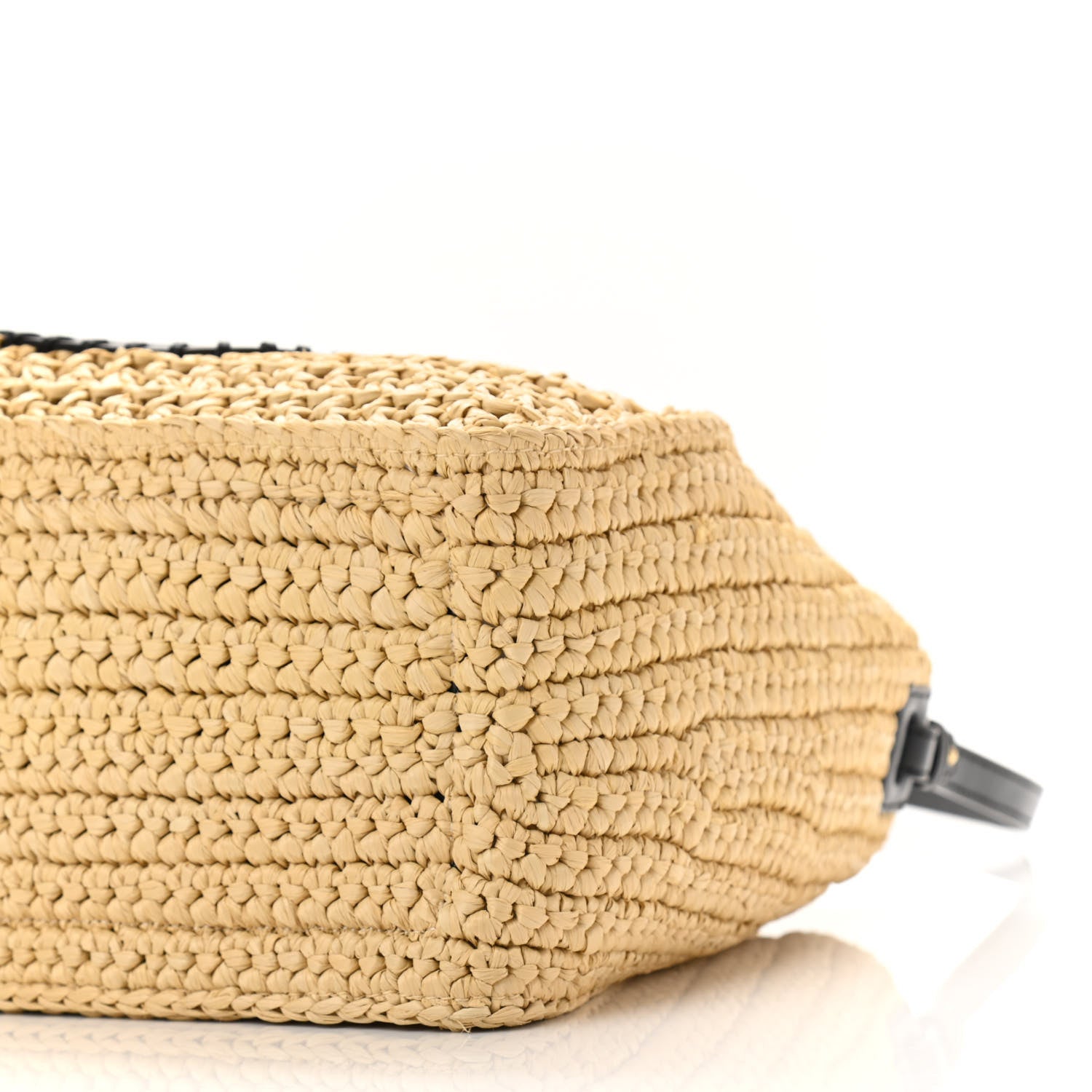 Stella McCartney Braided Raffia Eco Alter Napa Perforated Logo Crossbody Bag Natural 11 of 11