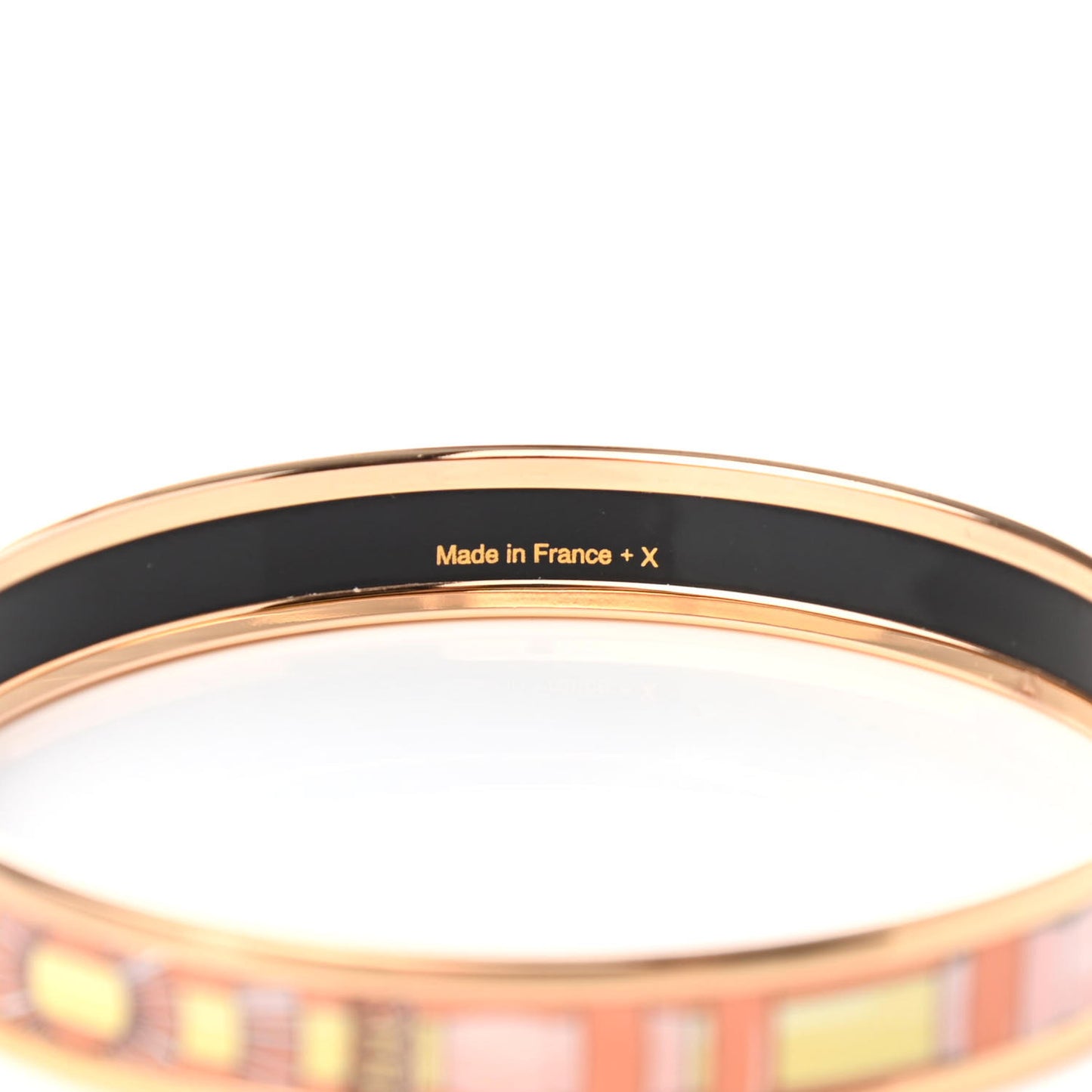 Enamel Printed Narrow Cavald'Or Bracelet 65 Romantique