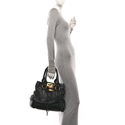 Chloe Grained Calfskin Paddington Tote Black 2 of 10
