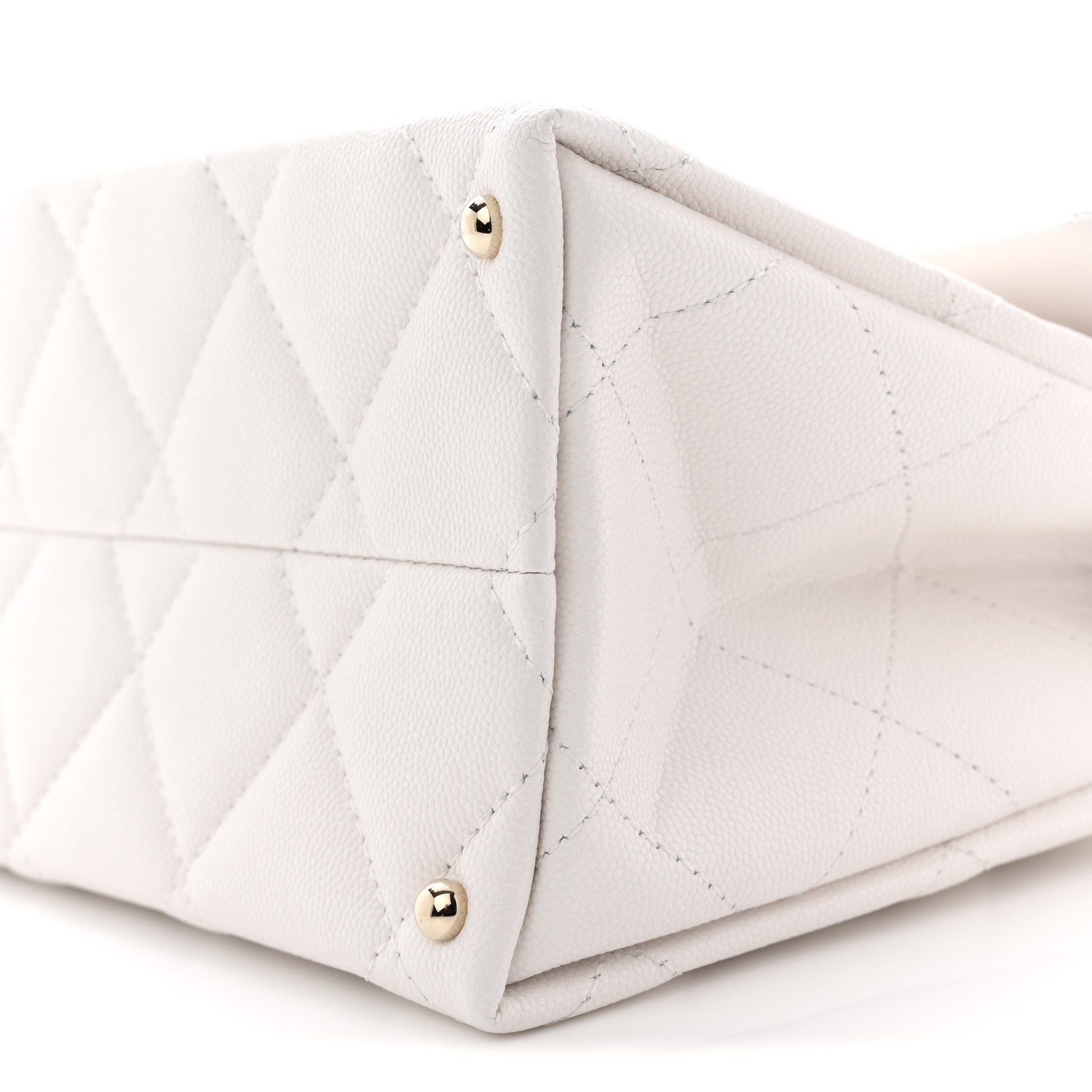Chanel Caviar Quilted Medium Retro Twist Top Handle Flap White 10 of 11