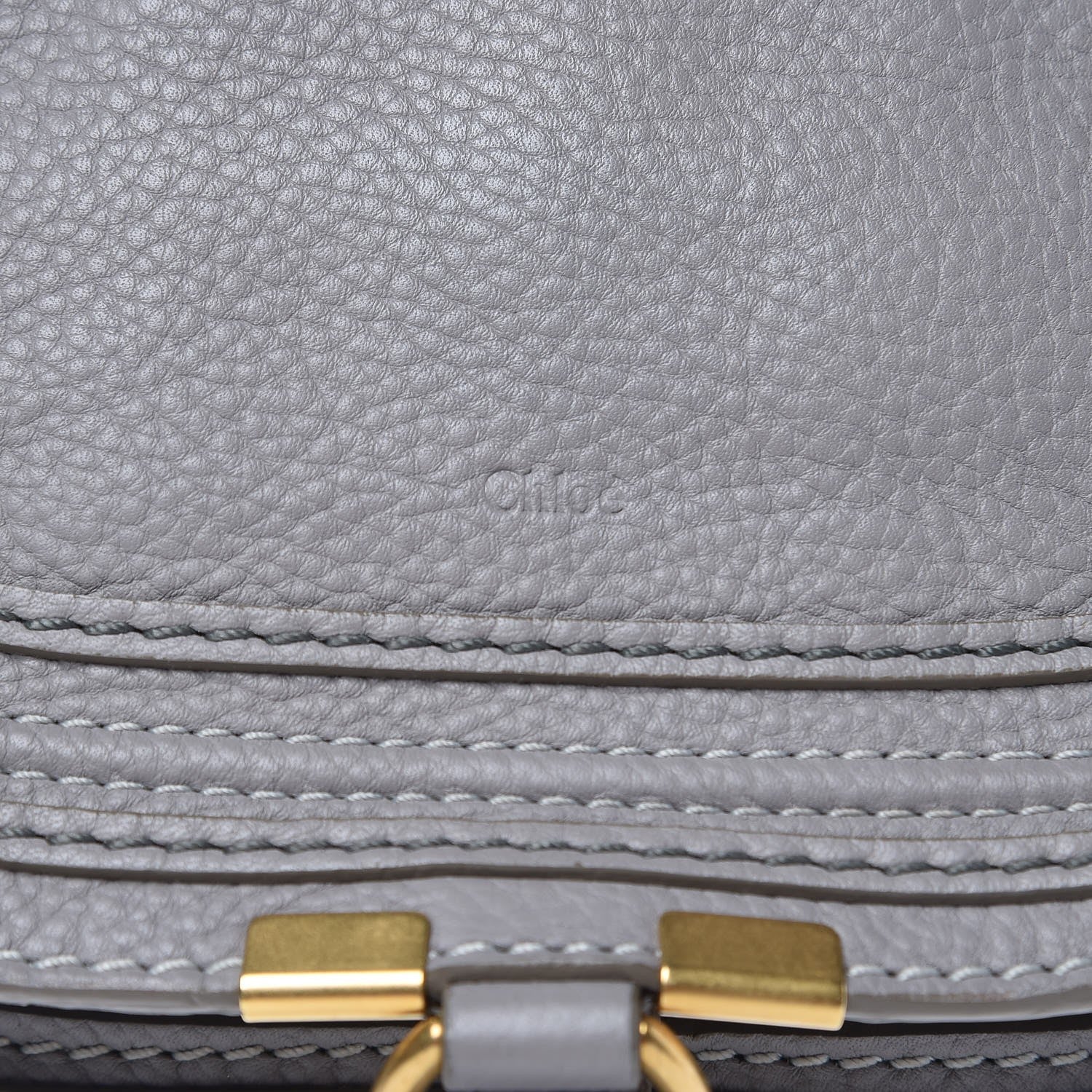 Chloe Calfskin Mini Marcie Satchel Cashmere Grey 7 of 8