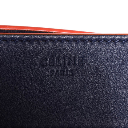 Celine Supple Calfskin Large Phantom Luggage Navy Blue Orange Trim 8 of 9