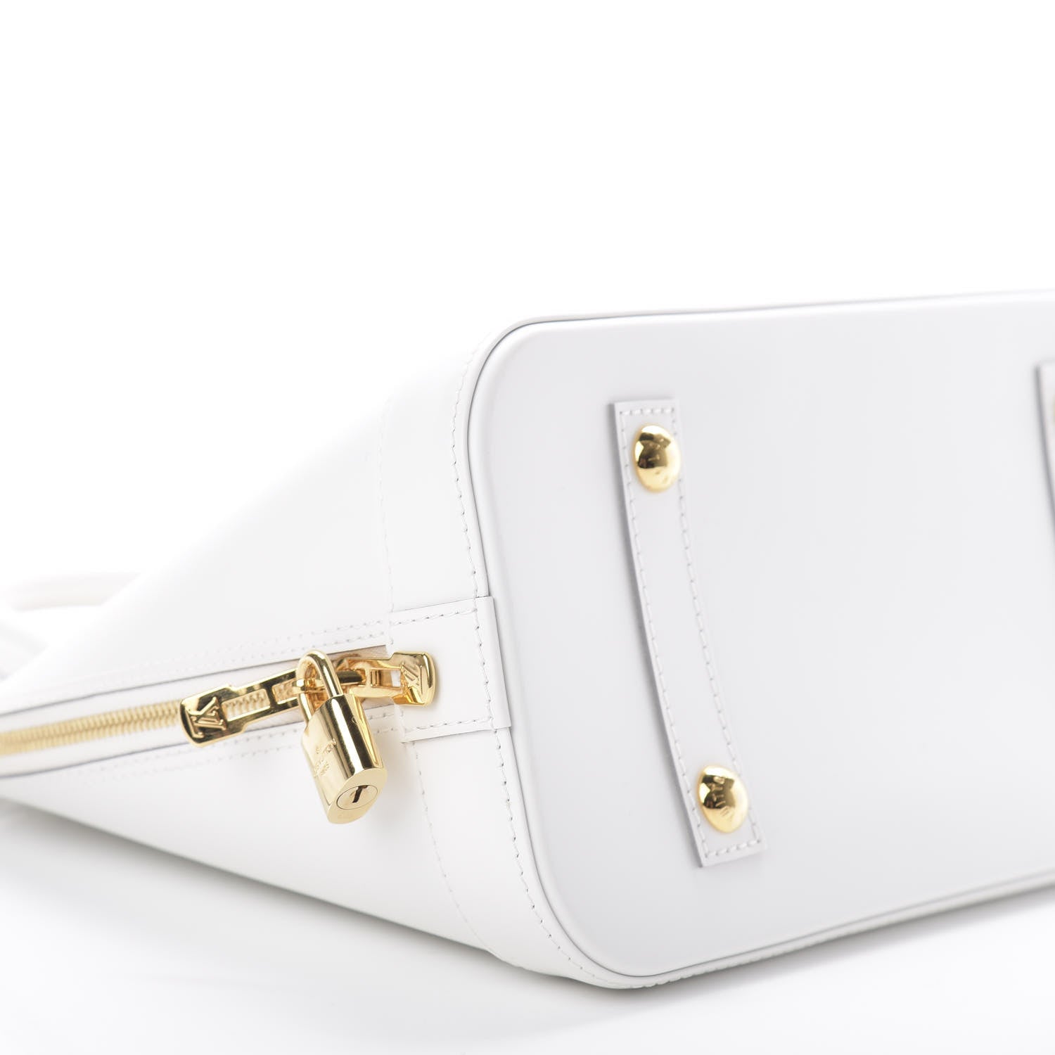 Louis Vuitton Smooth Calfskin Signature Alma PM White 6 of 10