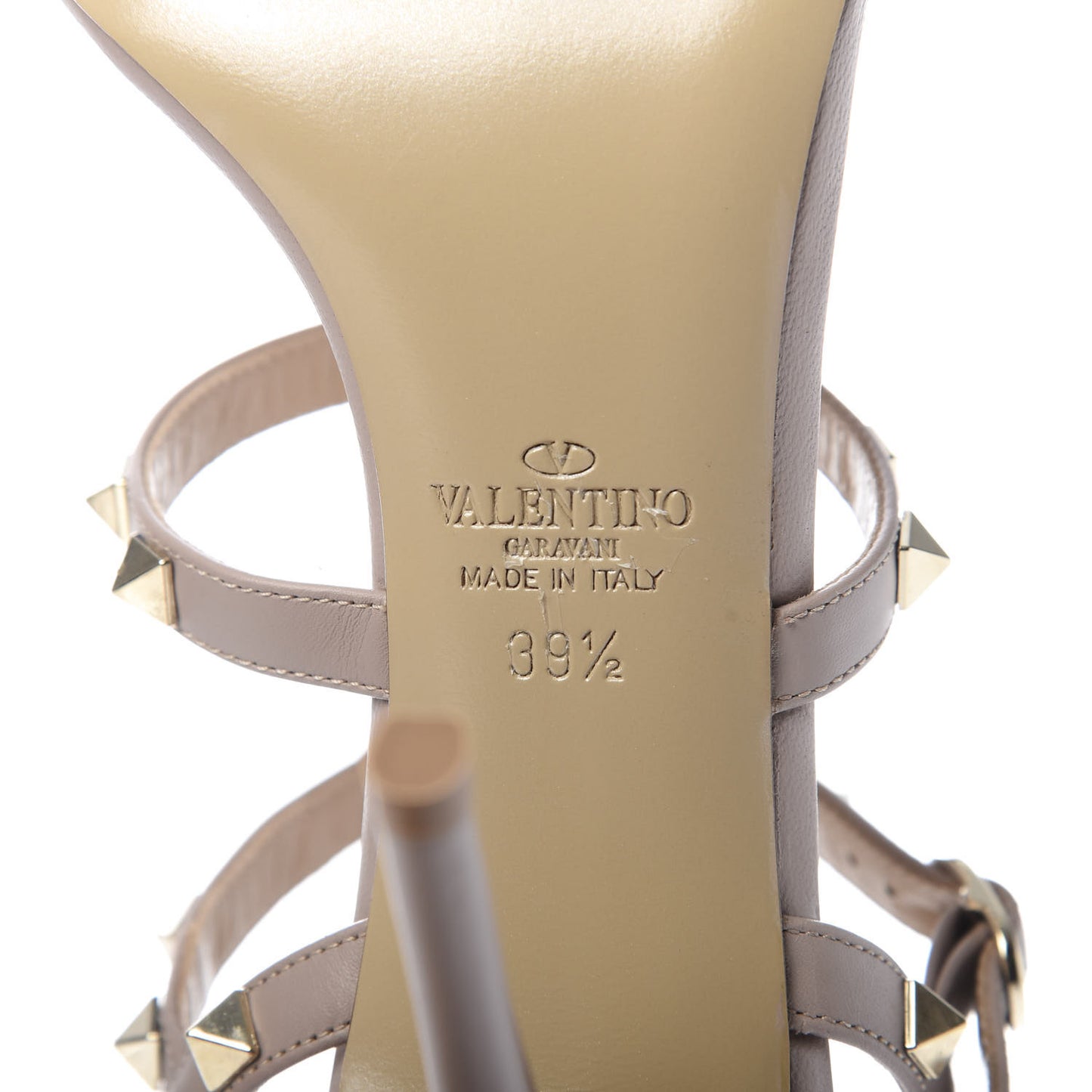 Nappa Rockstud Gladiator 105mm Sandals 39.5 Poudre