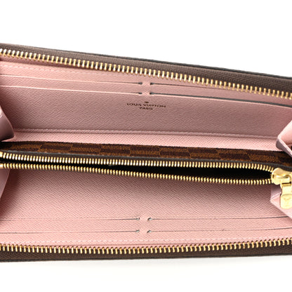 Louis Vuitton Damier Ebene Clemence Wallet Rose Ballerine 5 of 13