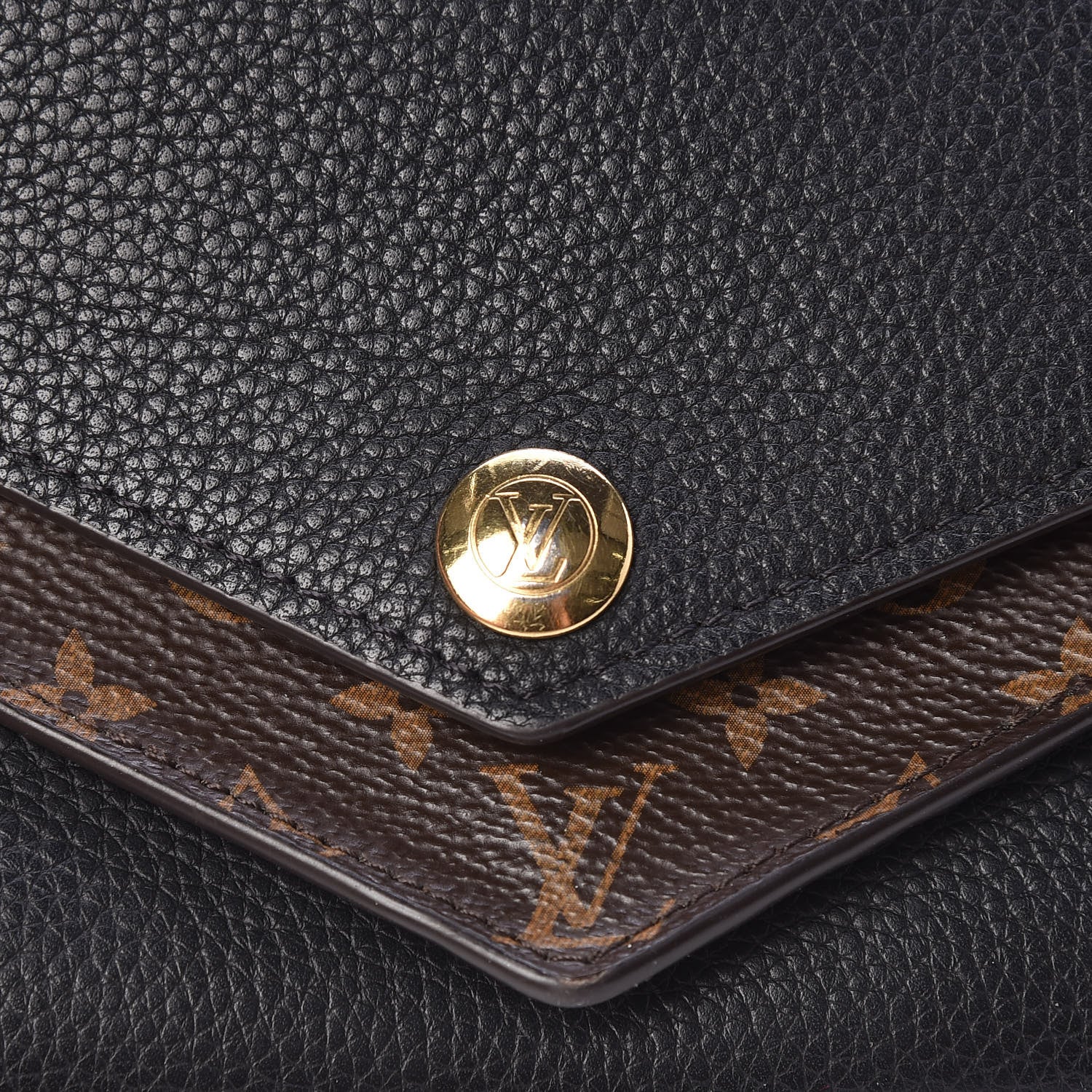Louis Vuitton Calfskin Double V Wallet Black 9 of 9