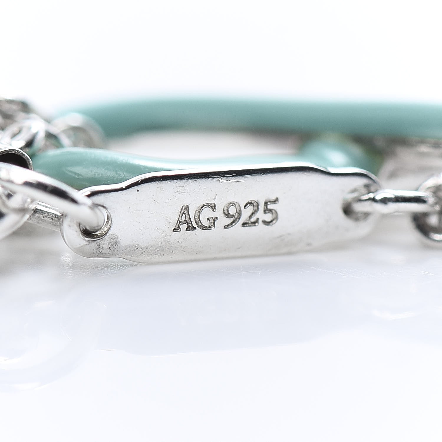 Tiffany Sterling Silver Enamel Infinity Bracelet Blue 4 of 6