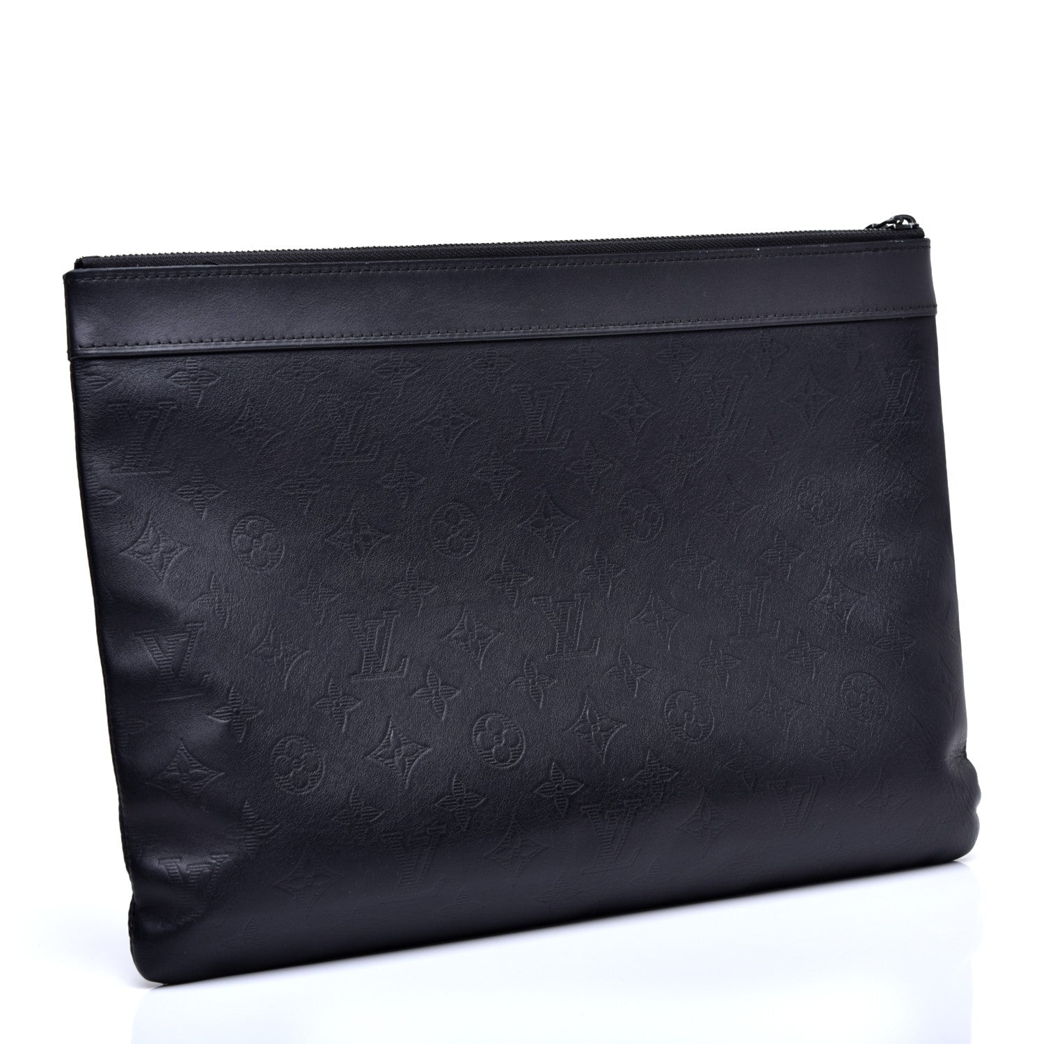 Louis Vuitton Calfskin Monogram Shadow Discovery Pochette Black 3 of 8