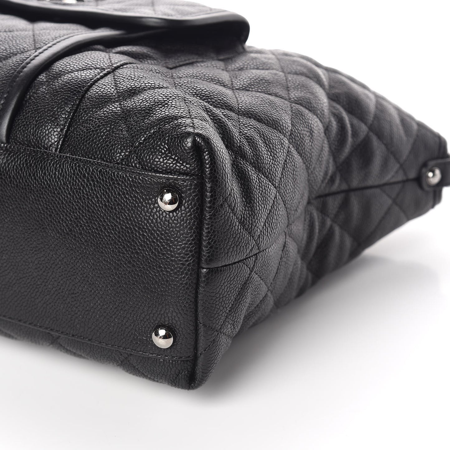 Caviar Quilted French Riviera Hobo Black
