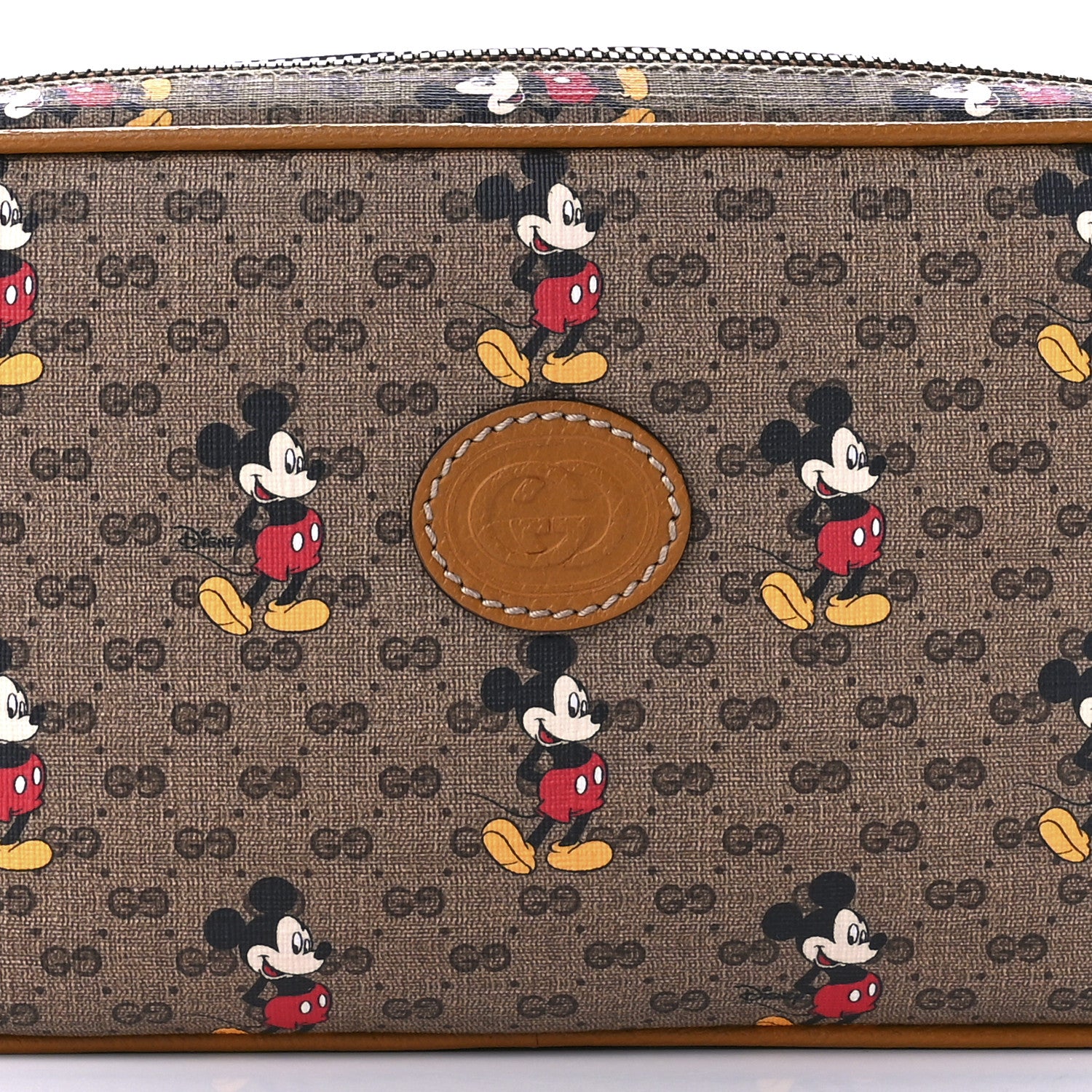 Gucci X DISNEY Mini Vintage GG Supreme Monogram Mickey Mouse Small Belt Bag 85 34 Beige Vintage Sun Oil 10 of 13
