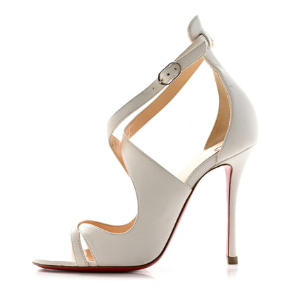 Christian Louboutin Shiny Nappa Malefissima 100 Sandals 36 Latte 1 of 16