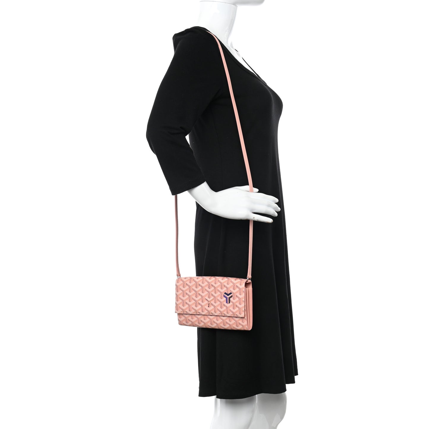 Goyardine Varenne Continental Wallet Pink