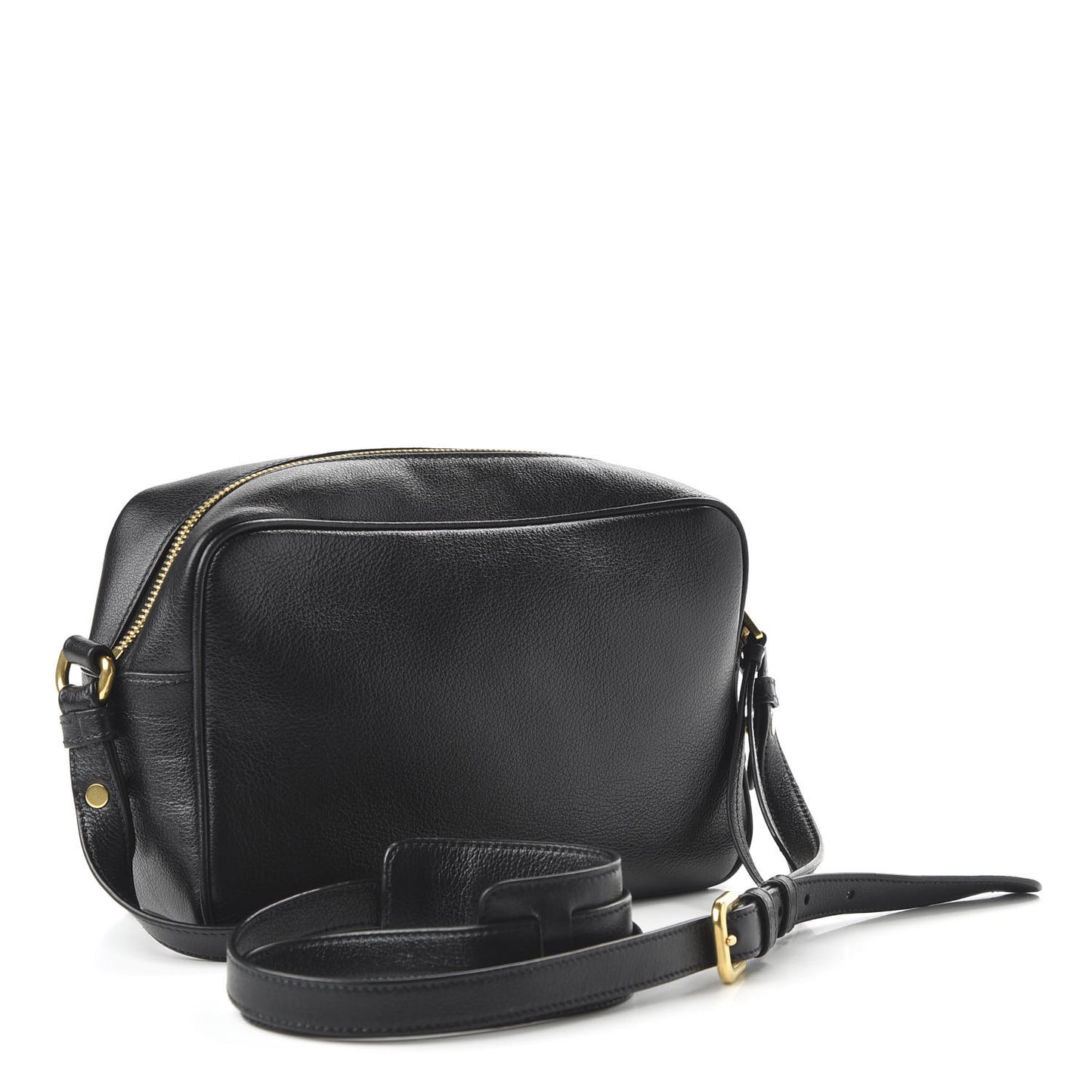 Glace Calf Logo Crossbody Black