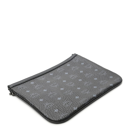 MCM Visetos Liz Shopper Tote Pouch Black 3 of 5
