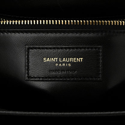 Saint Laurent Lambskin Carre Quilted Le Maillon Satchel Black 6 of 12
