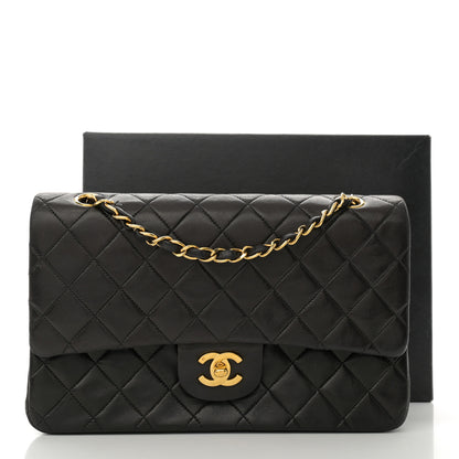 Chanel Lambskin Quilted Medium Double Flap Black 14 of 14