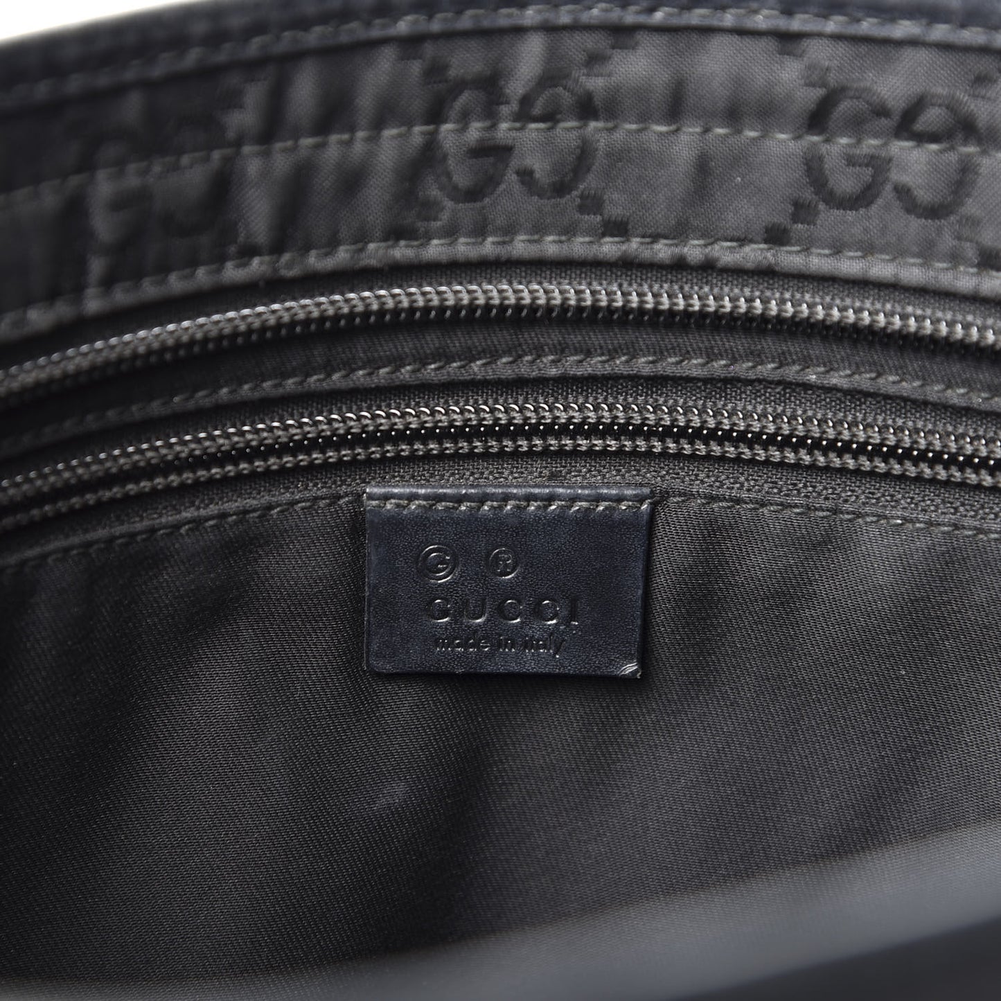 Nylon Monogram Calfskin Large Tote Bag Black