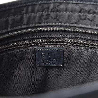 Gucci Nylon Monogram Calfskin Large Tote Bag Black 11 of 13
