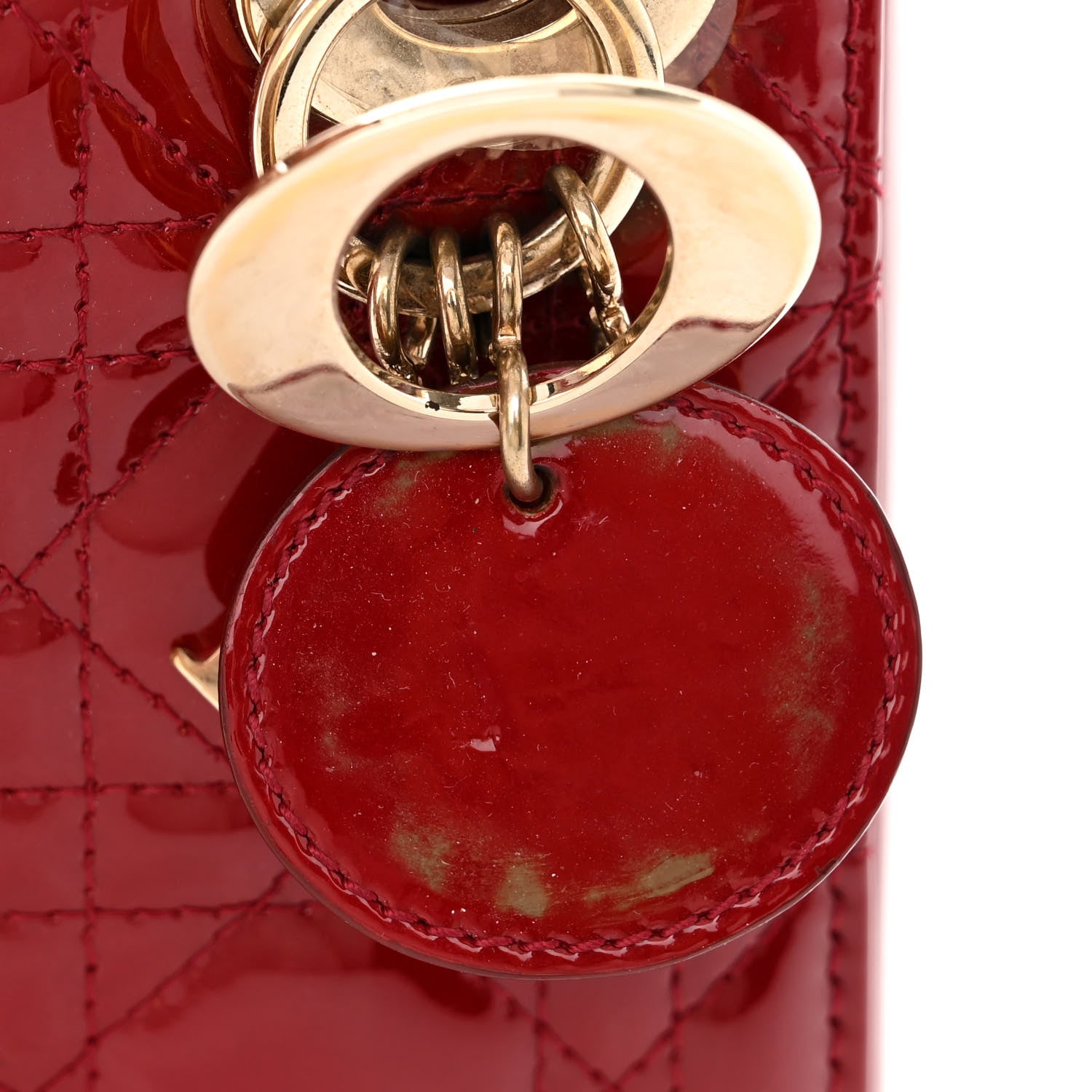 Christian Dior Patent Cannage Mini Lady Dior Red 12 of 12