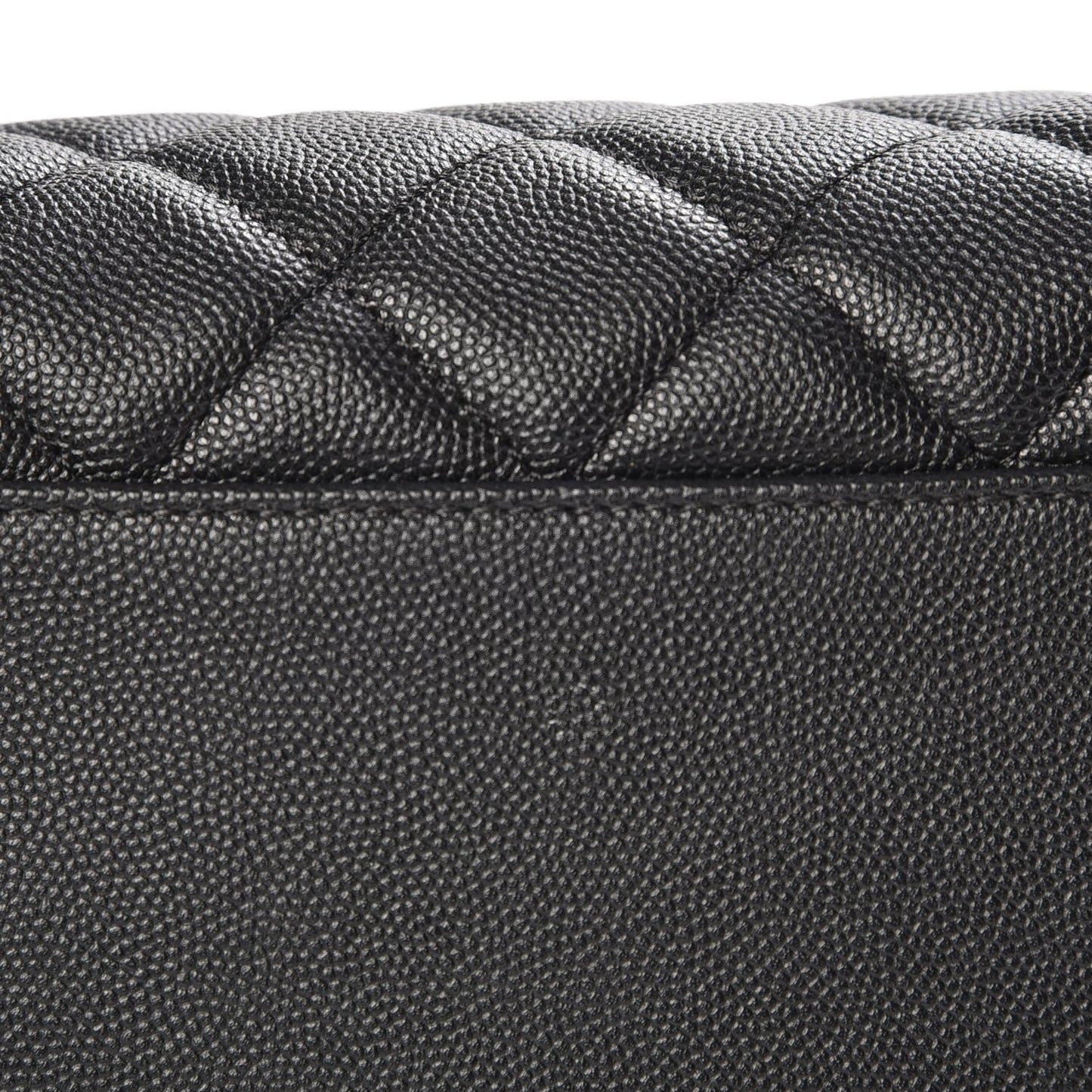 Caviar Quilted Medium CC Bucket Bag Black