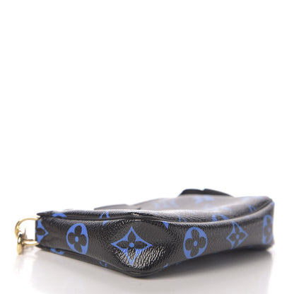 Louis Vuitton Colored Monogram Mini Pochette Accessories Blue Black 4 of 7