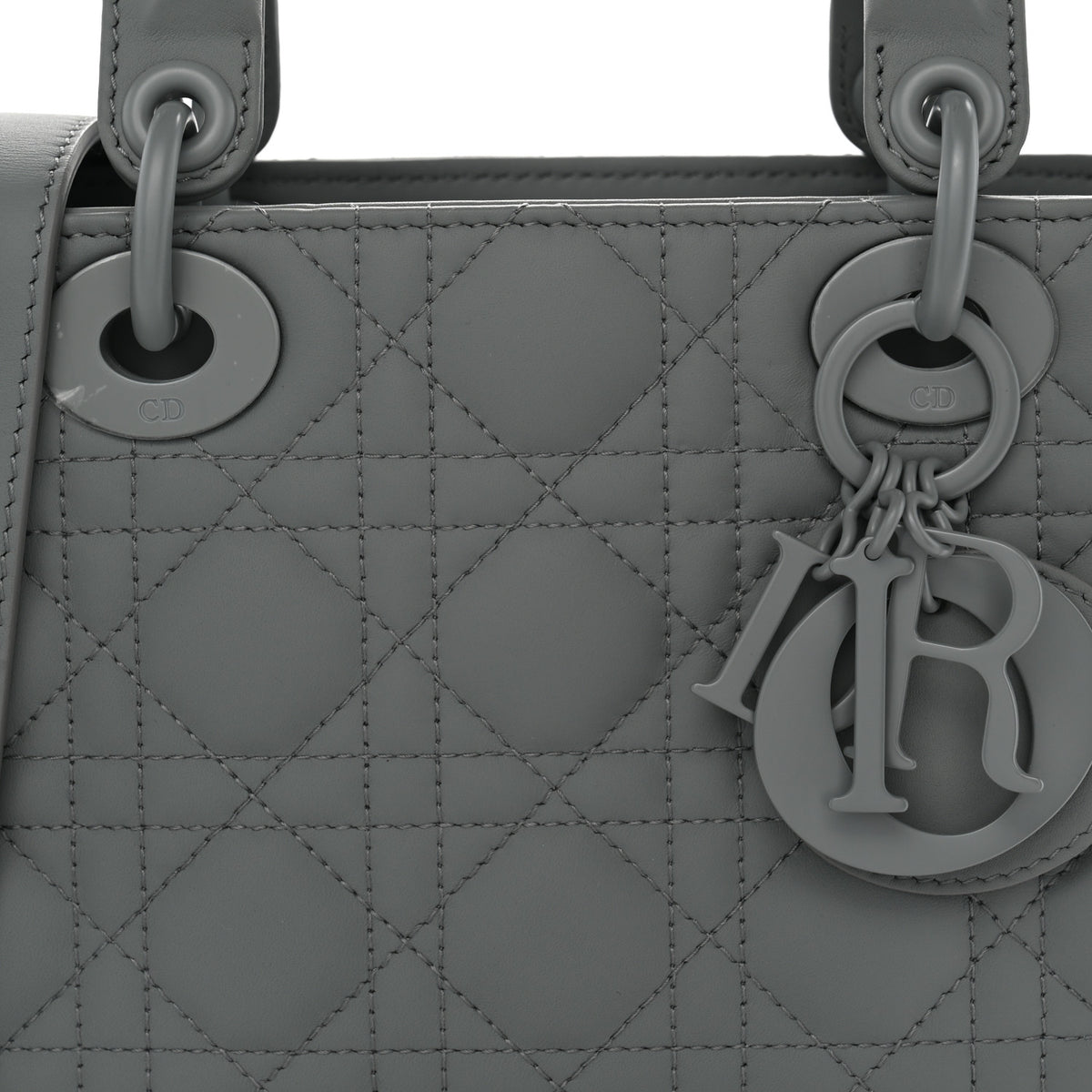Ultra Matte Calfskin Cannage Small My ABCDior Lady Dior Grey