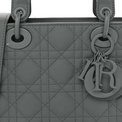 Christian Dior Ultra Matte Calfskin Cannage Small My ABCDior Lady Dior Grey 8 of 10