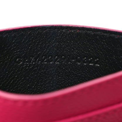 Saint Laurent Grain De Poudre Matelasse Chevron Monogram Credit Card Case Fresh Fuxia 7 of 8