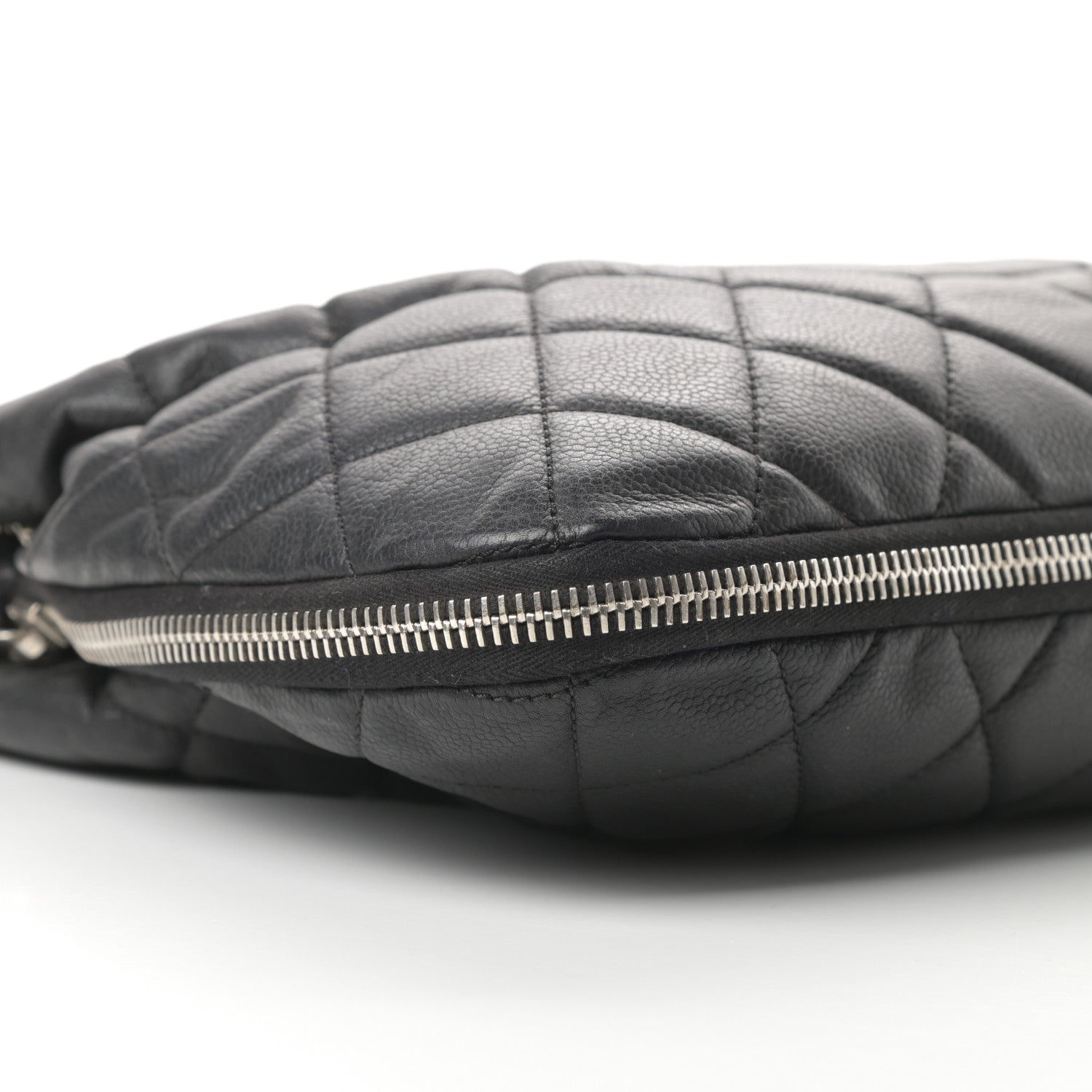 Chanel Caviar Quilted Expandable Zip Shoulder Bag Black 9 of 17