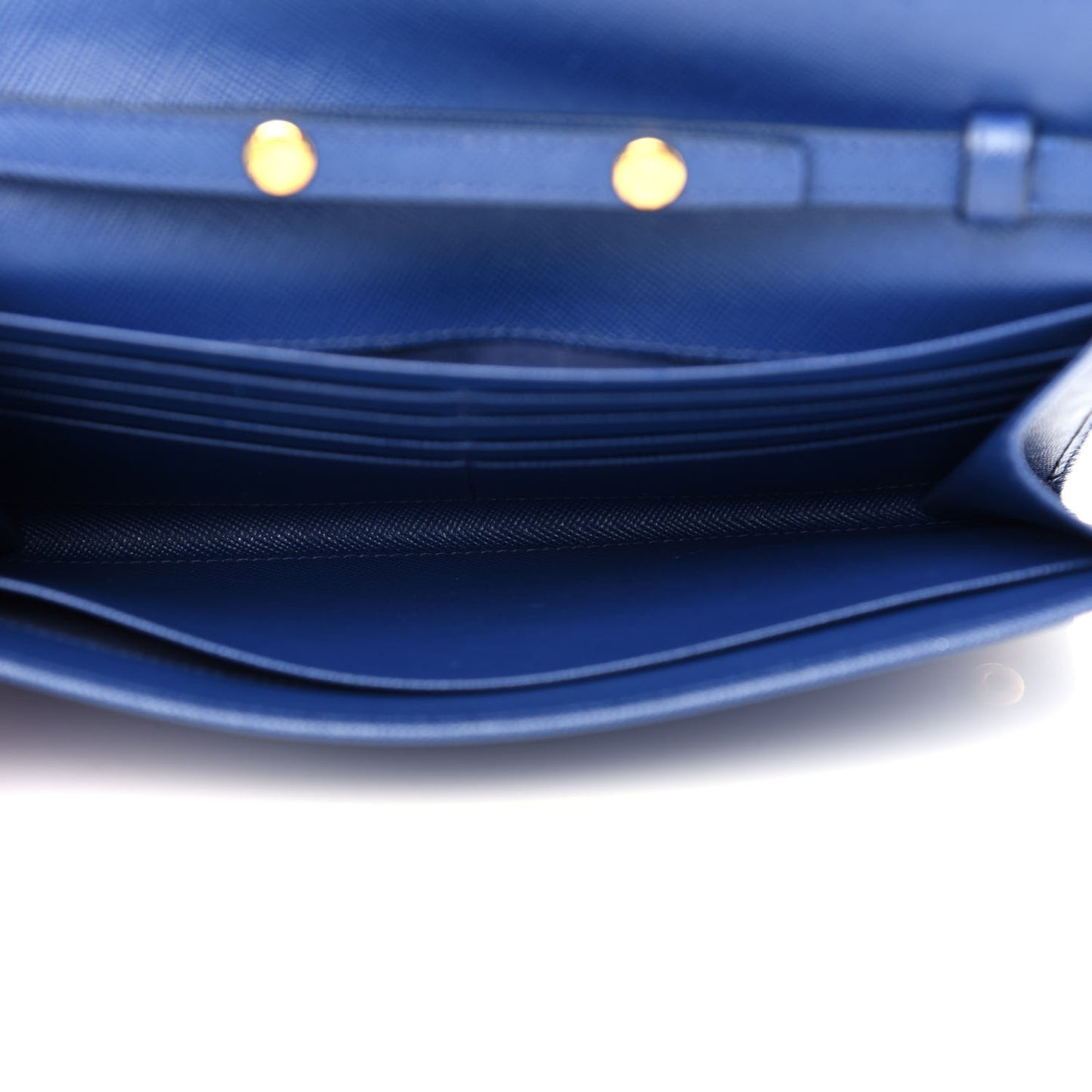 Saffiano Metal Bar Chain Wallet Bleuette