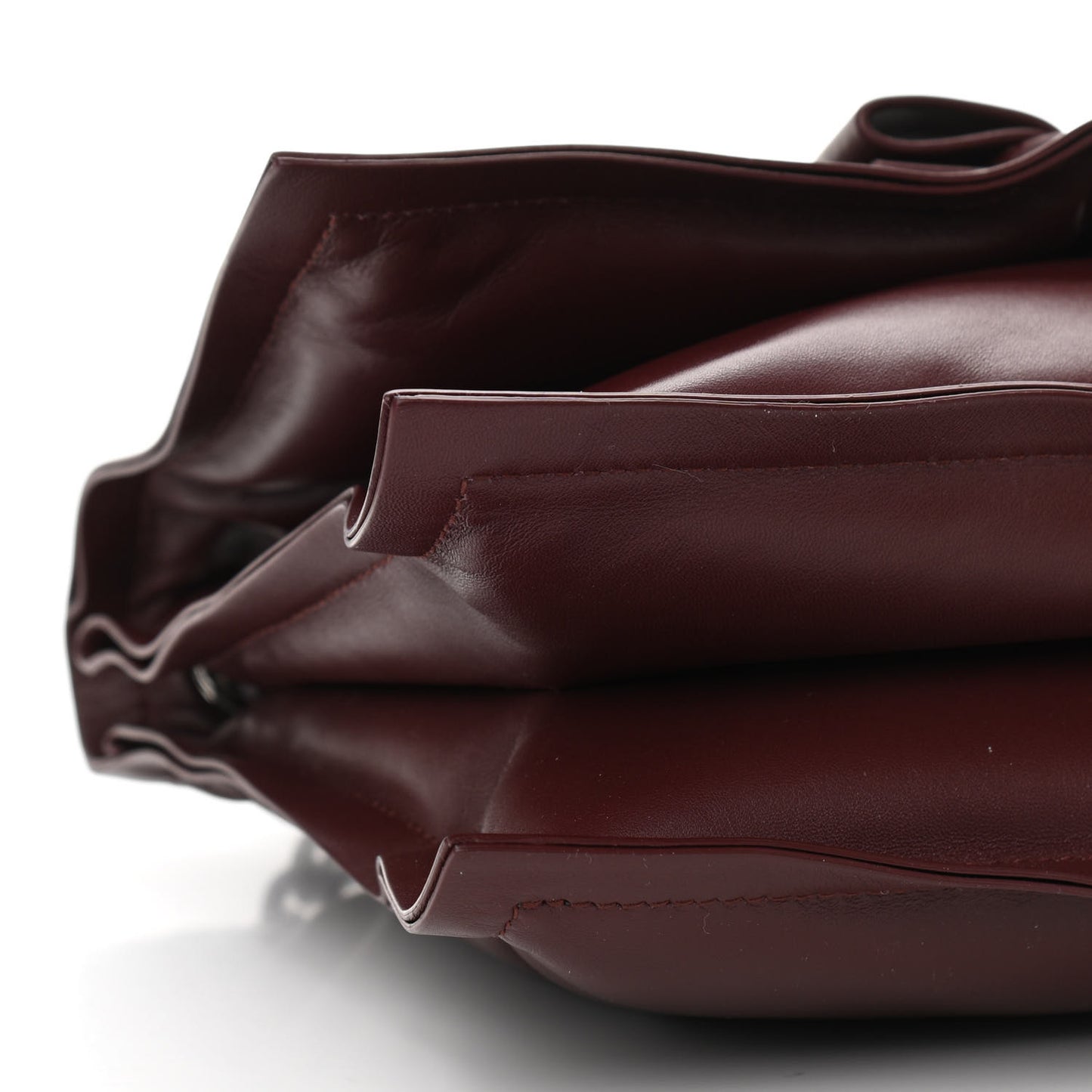 Calfskin Small Viva Bow Shoulder Bag Burgundy