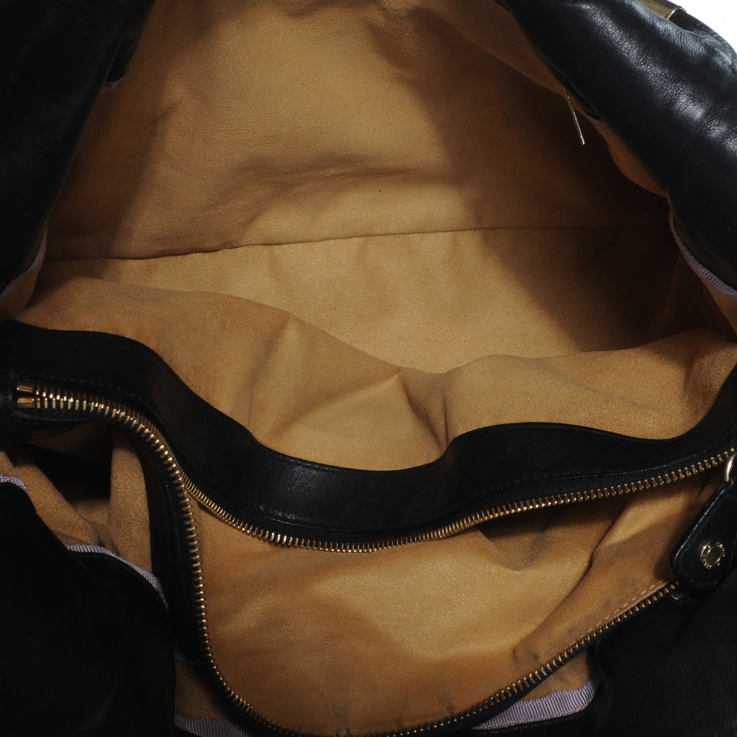 Leather Radiant Hobo Black