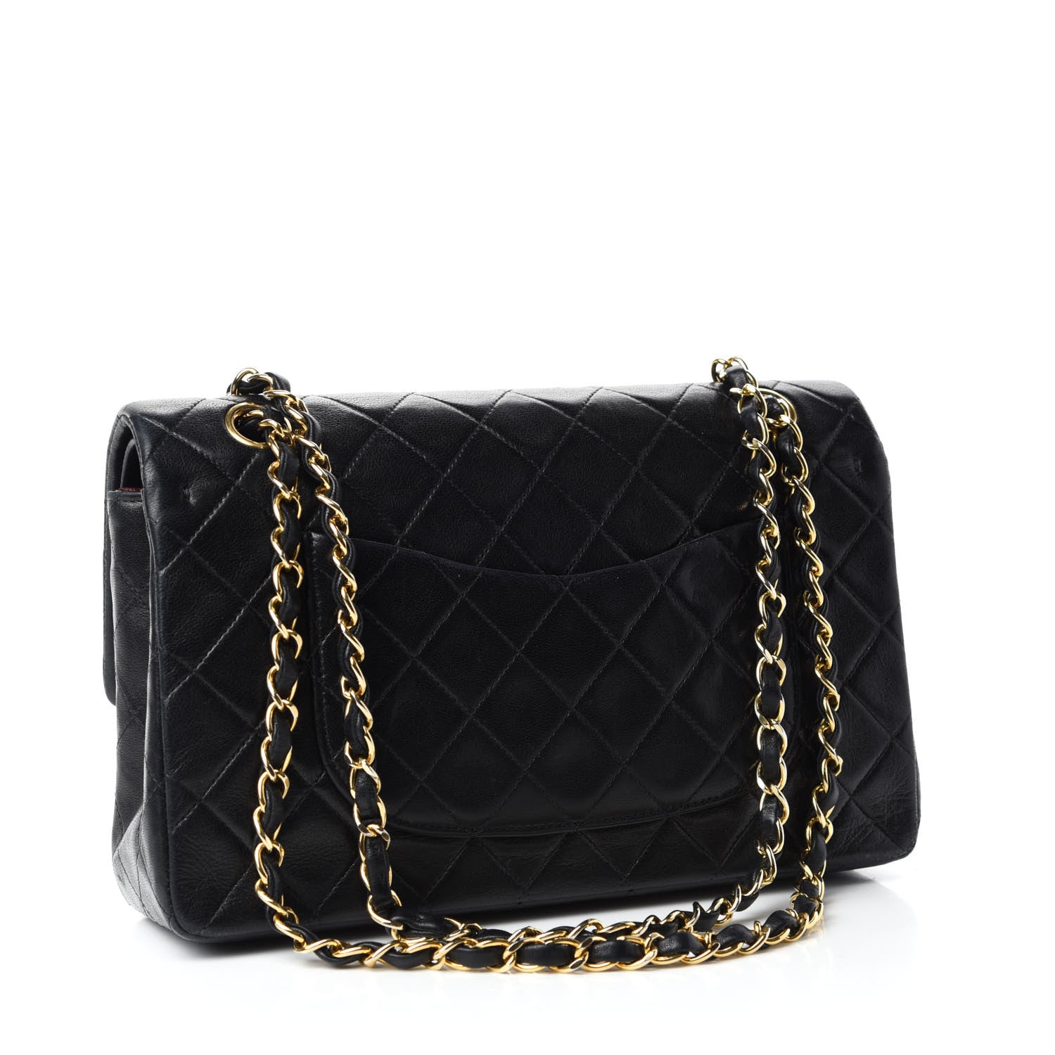 Chanel Lambskin Quilted Medium Double Flap Black 3 of 14