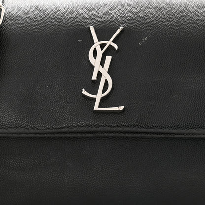 Saint Laurent Grain De Poudre Medium West Hollywood Monogram Fold-Over Black 8 of 12