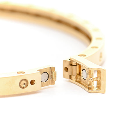 Roberto Coin 18K Yellow Gold Symphony Pois Moi Oval Bangle Bracelet 5 of 6
