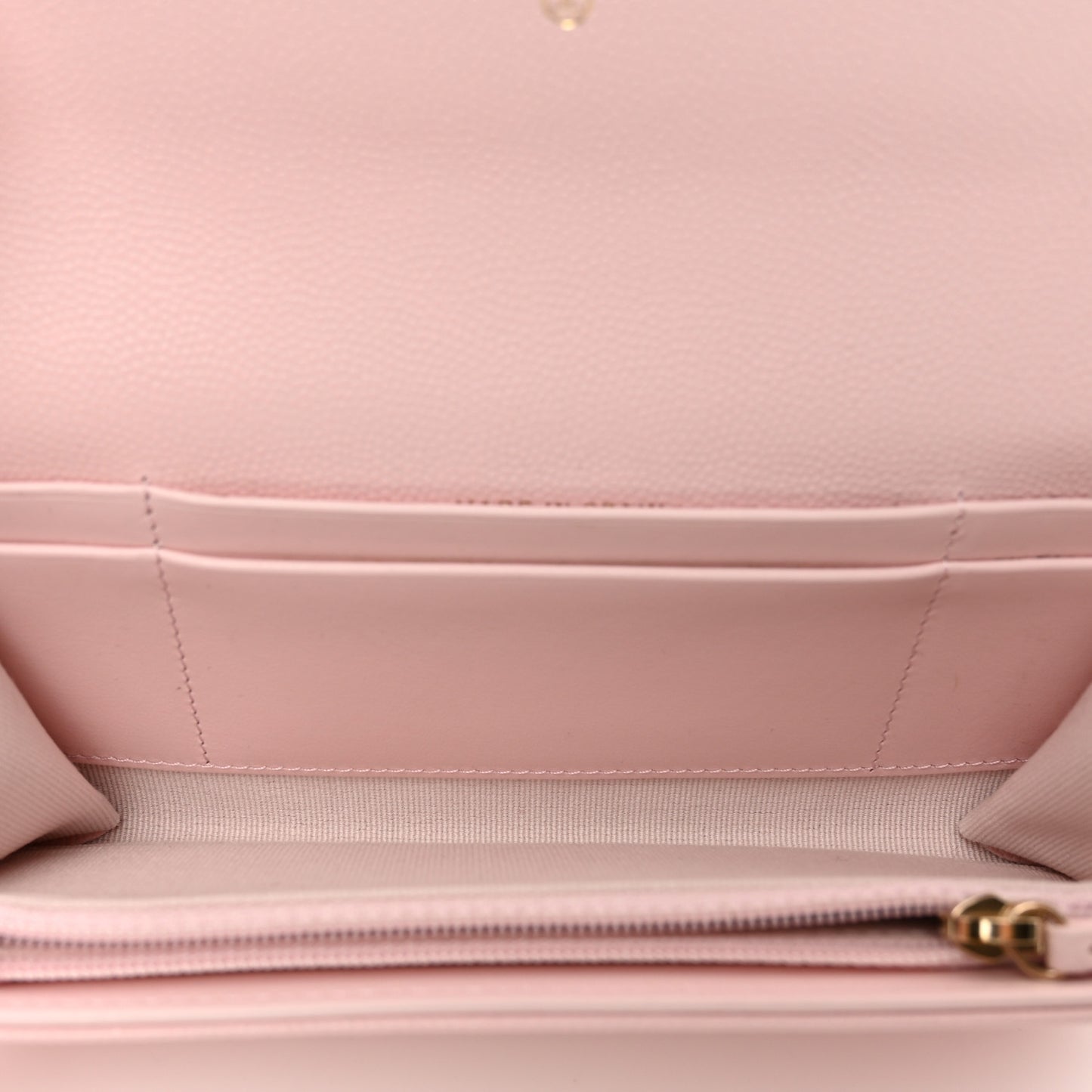 Caviar Quilted Crystal CC Large Gusset Flap Wallet Pink