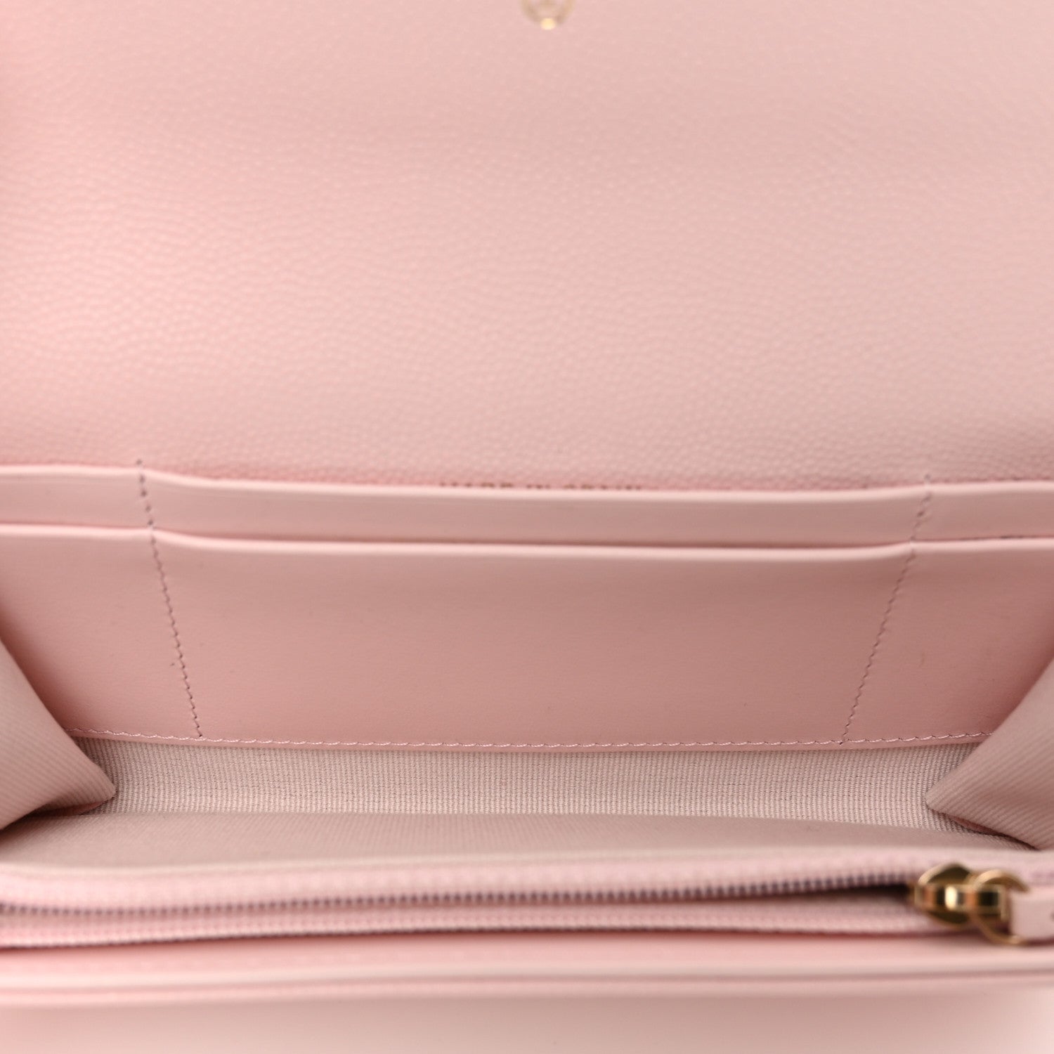 Chanel Caviar Quilted Crystal CC Large Gusset Flap Wallet Pink 5 of 9