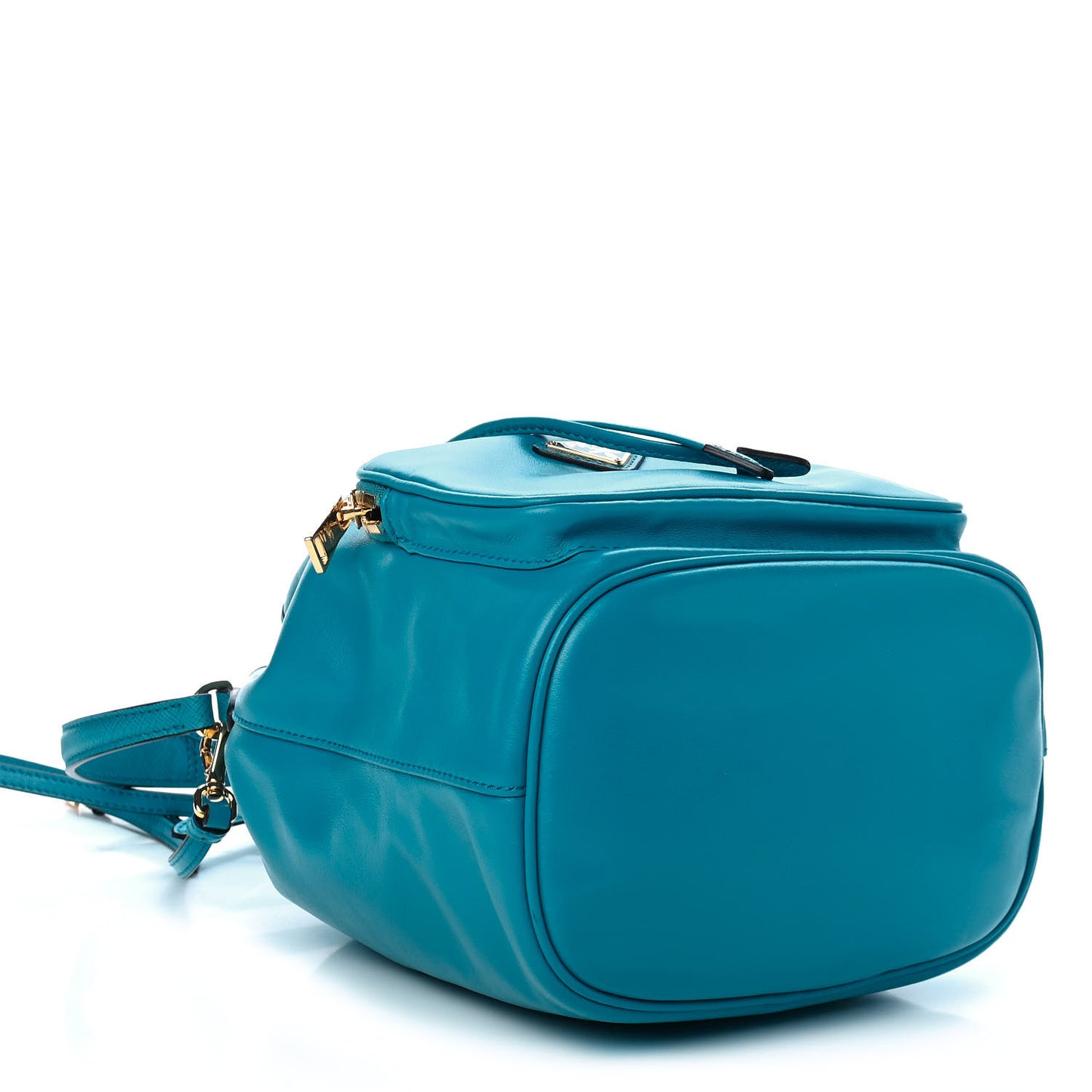 Light Calfskin Saffiano Mini Bucket Crossbody Bag Voyage