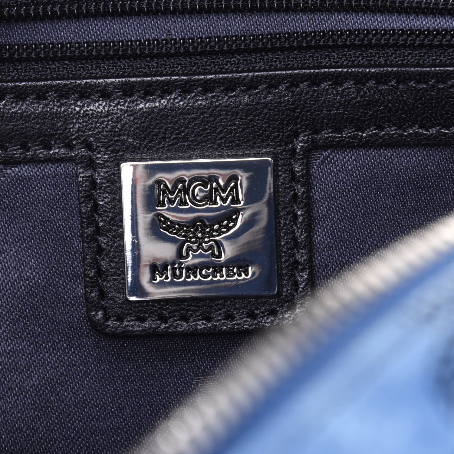 MCM Visetos Small Heritage Line Camera Crossbody Bag Munich Blue 6 of 15