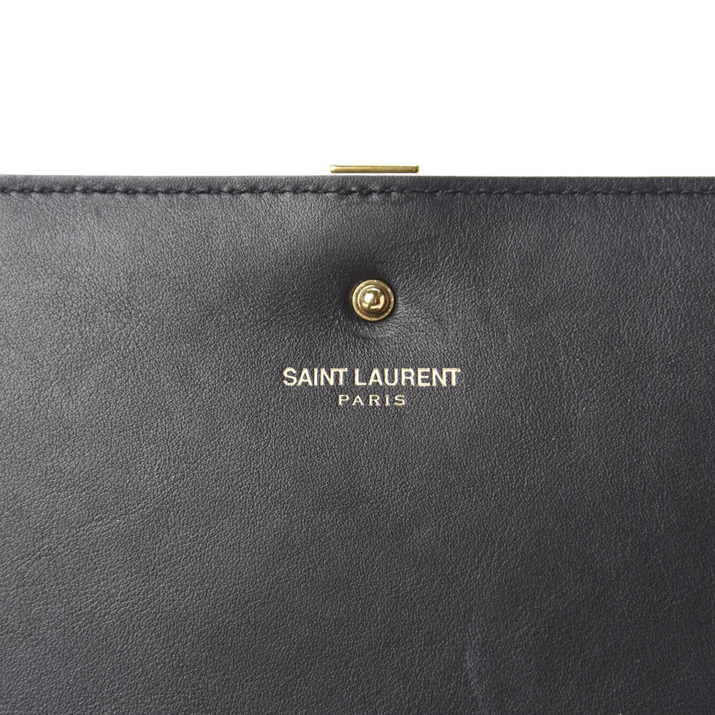Calfskin Classic Y Ligne Chain Wallet Black