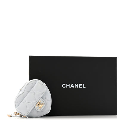 Chanel Lambskin Quilted CC Mini In Love Heart Bag Charm Light Blue 6 of 6