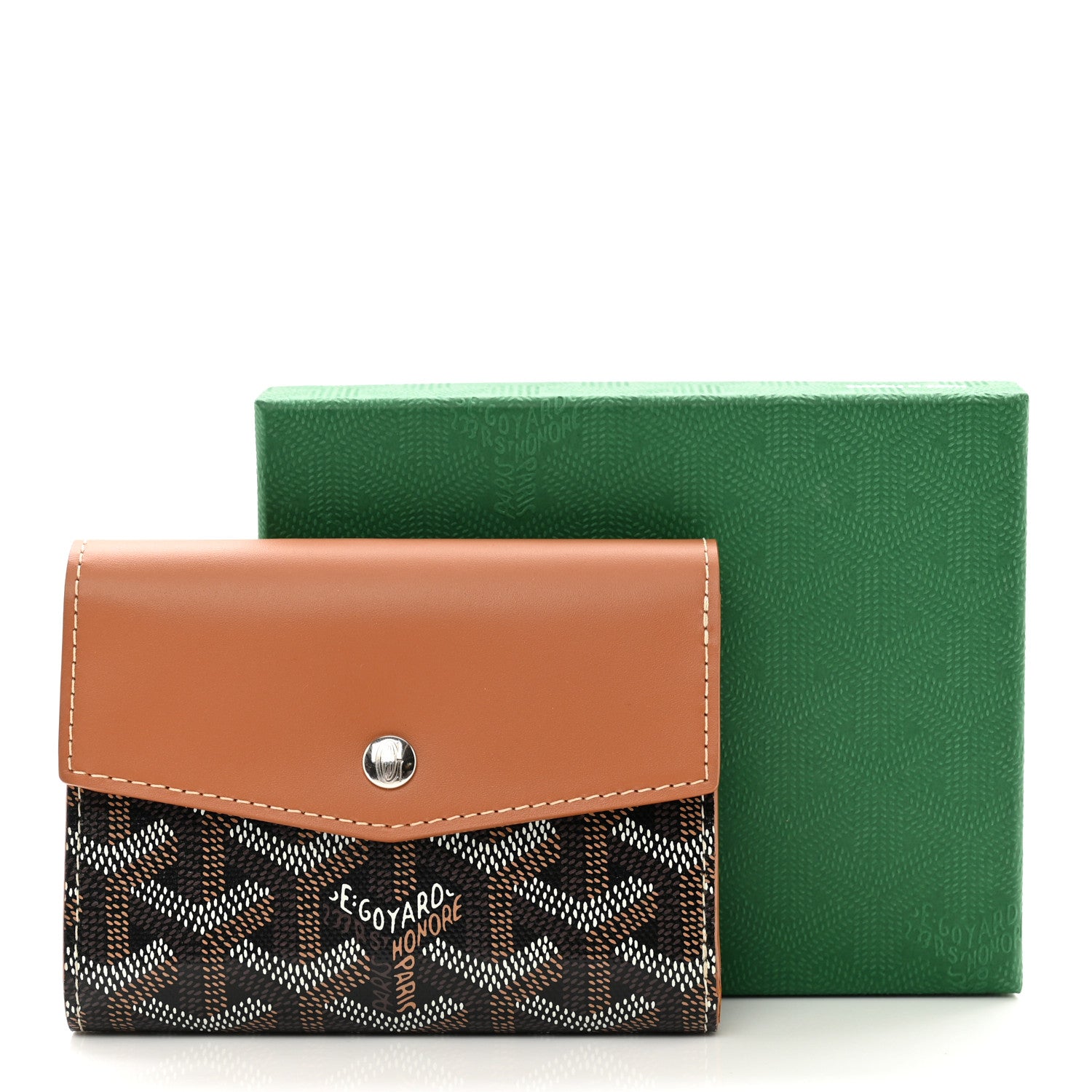 Goyard Goyardine Saint-Gabriel Compact Wallet Black Gold 7 of 7